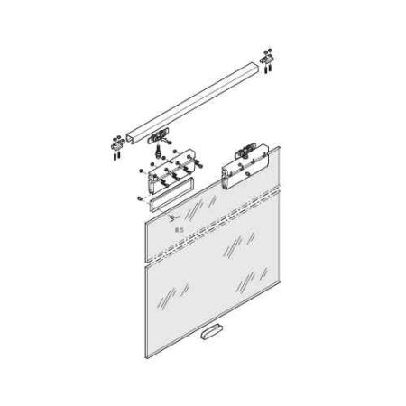 SL100 - SLIDING DOOR GEAR FOR GLASS DOOR