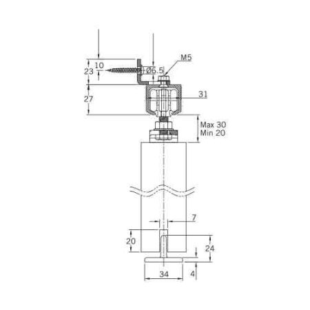 SL100 - SLIDING DOOR GEAR FOR WOODEN DOOR